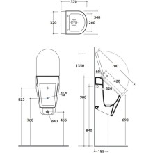 Писсуар Globo Forty3 FO030.BI