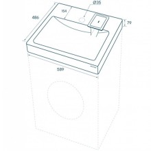 Раковина Paulmark Berg 60 PM710431 на стиральную машину Белая