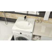 Раковина Paulmark Mond 60 PM720431 на стиральную машину Белая