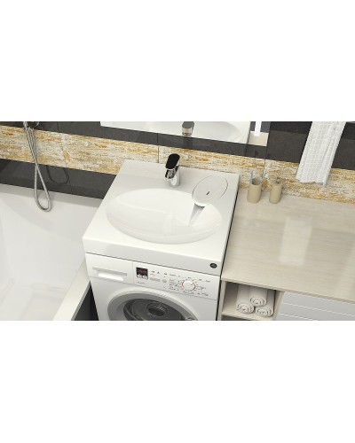 Раковина Paulmark Mond 60 PM720431 на стиральную машину Белая