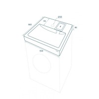 Раковина Paulmark Welt 60 PM730431 на стиральную машину Белая