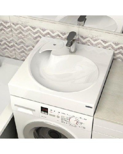 Раковина Paulmark Winken 60 PM740431 на стиральную машину Белая