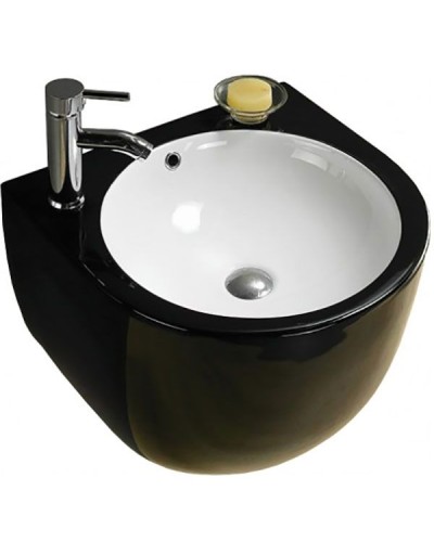 Раковина CeramaLux 49 500FBW Черная