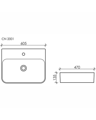 Раковина Ceramica Nova Aura 60 CN2001 Белая