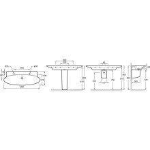 Раковина Jacob Delafon Presquile 130 E4445-00 Белая