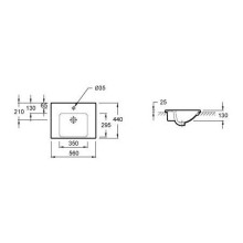Раковина Jacob Delafon Odeon Up 56 E4756-00 Белый