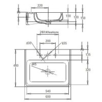 Раковина Jacob Delafon Fit 60 E1188-00 Белый