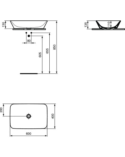 Раковина-чаша Ideal Standard Connect Air 60 E034801 Euro White