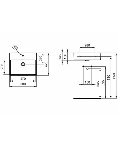 Раковина Ideal Standard Strada 50 K077701 Euro White