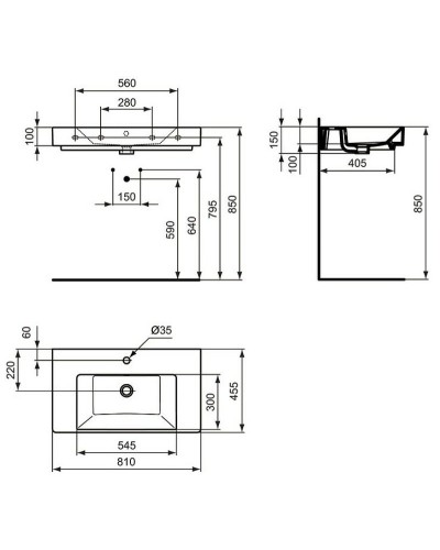 Раковина Ideal Standard Strada 80 K078801 Euro White
