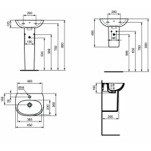 Раковина Ideal Standard Tesi 45 T352401 Euro White