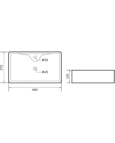 Раковина Orange 48 B01-475MB Черная матовая