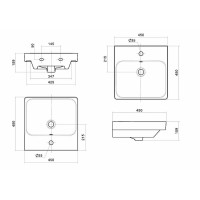 Раковина Santek Адриана 45 1.WH50.1.630 Белая