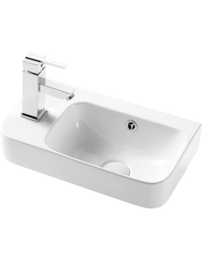 Раковина WeltWasser Aisbach 5117 L 45 10000003970 Белый глянец