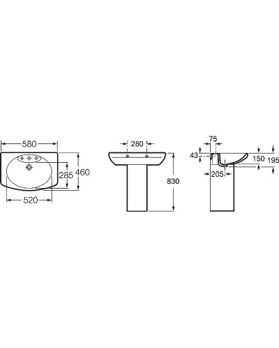 Раковина Roca Dama Senso 58 327512000 Белая