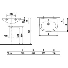 Раковина Jika Zeta 50 8.1039.0.000.104.9 Белая