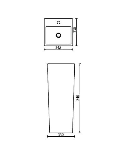 Раковина SantiLine 35 SL-4010 Белая