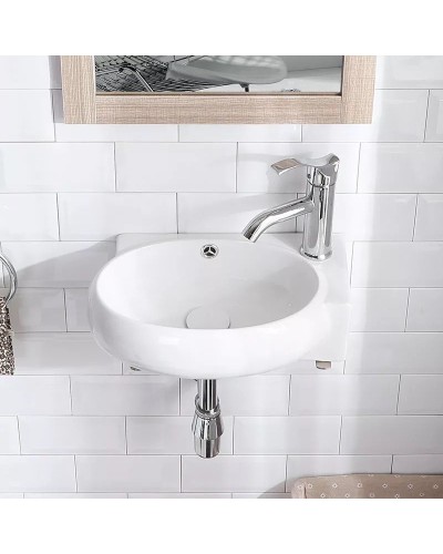 Раковина CeramaLux 43 9100L Белая