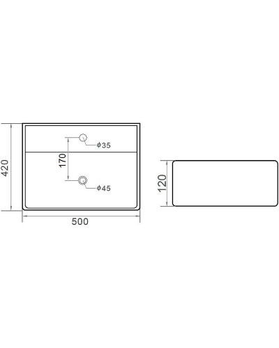Раковина Orange 42 B04-500W Белая