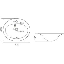 Раковина Orange 52 B06-520W Белая