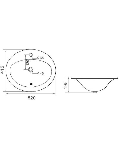Раковина Orange 52 B06-520W Белая