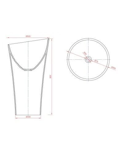 Раковина Montebianco Pisa Cono 11237 Белая