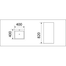 Раковина CeramaLux 40 P7004LB Черная глянцевая