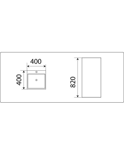 Раковина CeramaLux 40 P7004LB Черная глянцевая