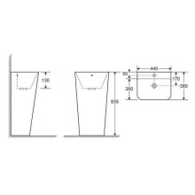 Раковина CeramaLux 44 G-302 Белая