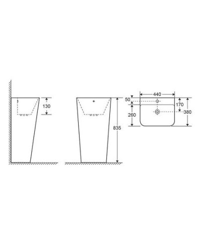 Раковина CeramaLux 44 G-302 Белая