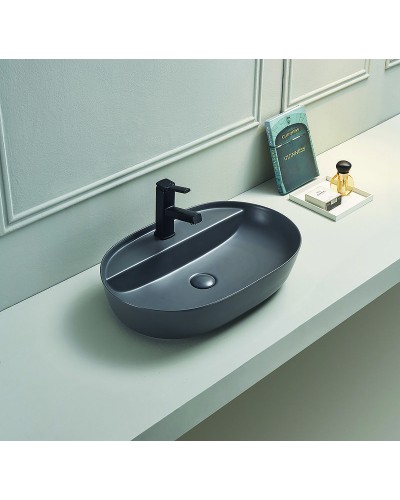 Раковина-чаша CeramaLux 62 78325XMDH Серая матовая