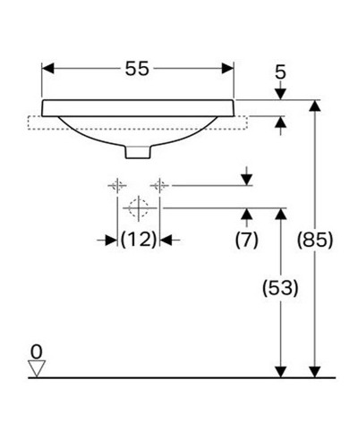 Раковина Geberit VariForm 55 500.736.01.2 Белая