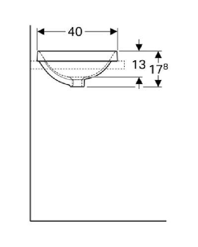 Раковина Geberit VariForm 55 500.736.01.2 Белая
