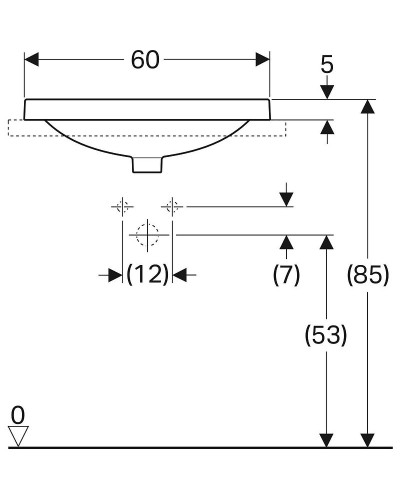 Раковина Geberit VariForm 60 500.730.01.2 Белая