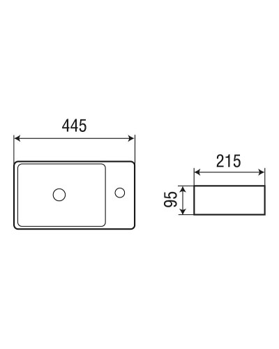 Раковина WeltWasser Aisbach 5112 44 10000004593 Белый глянец