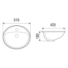 Раковина WeltWasser Deilbach 6001 51 10000004604 Белый глянец