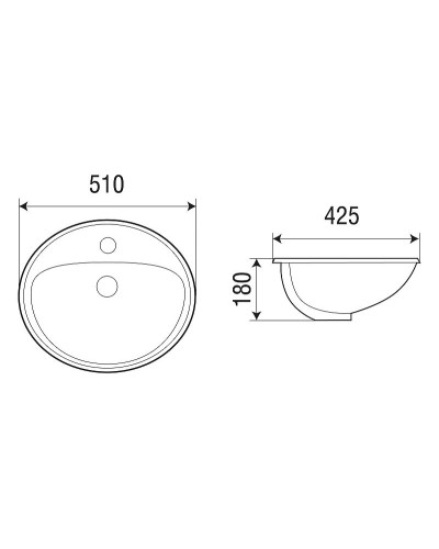 Раковина WeltWasser Deilbach 6001 51 10000004604 Белый глянец