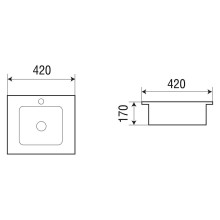 Раковина WeltWasser Deilbach 6037 42 10000004607 Белый глянец