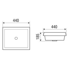 Раковина WeltWasser Deilbach 6042 44 10000004610 Белый глянец