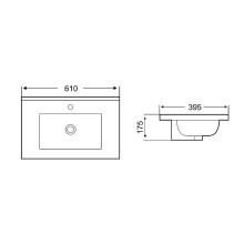 Раковина WeltWasser Deilbach 7517 60 10000005583 Белый глянец