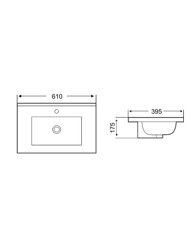 Раковина WeltWasser Deilbach 7517 60 10000005583 Белый глянец