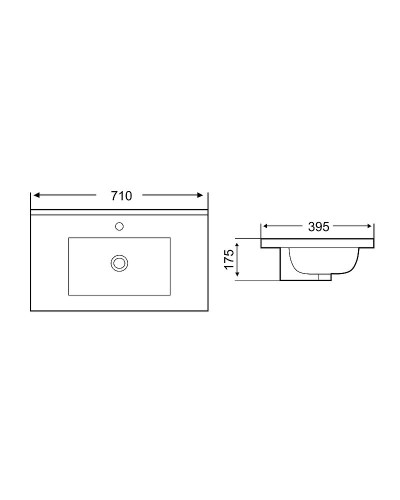 Раковина WeltWasser Deilbach 7517 70 10000005584 Белый глянец