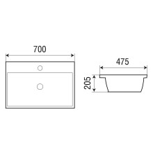 Раковина WeltWasser Deilbach 7608 70 10000004638 Белый глянец