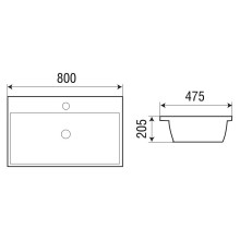 Раковина WeltWasser Deilbach 7608 80 10000004639 Белый глянец