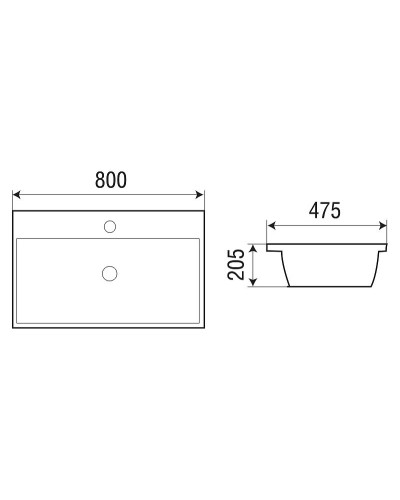 Раковина WeltWasser Deilbach 7608 80 10000004639 Белый глянец