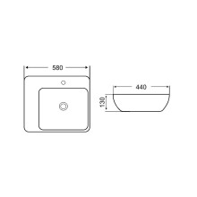 Раковина WeltWasser Elbach 1004 57 10000004594 Белый глянец