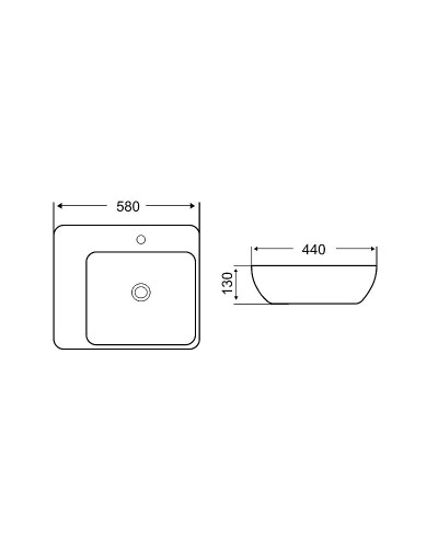 Раковина WeltWasser Elbach 1004 57 10000004594 Белый глянец