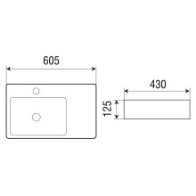 Раковина WeltWasser Elbach 2223 L 60 10000004573 Белый глянец
