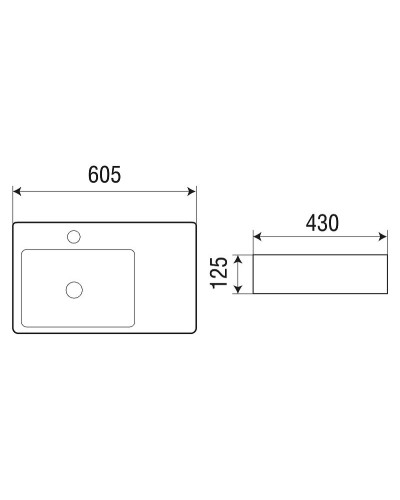 Раковина WeltWasser Elbach 2223 L 60 10000004573 Белый глянец