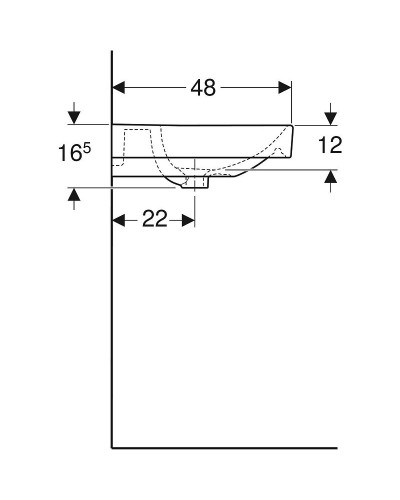 Раковина Geberit Smyle Square 90 500.251.01.1 Белая